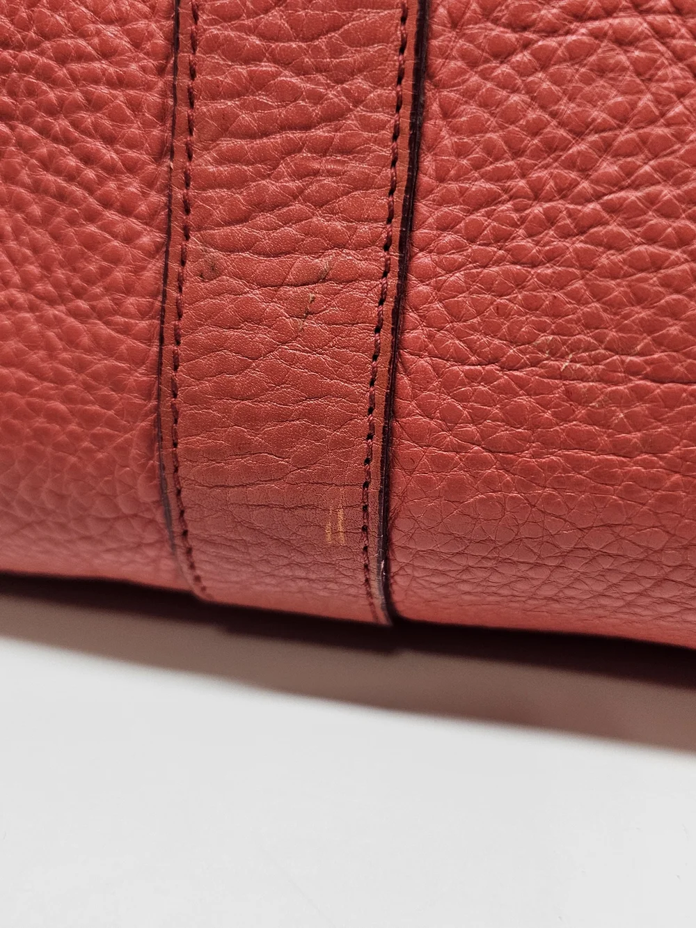 Mulberry Bayswater Red Leather Satchel with Turn-Lock Detail